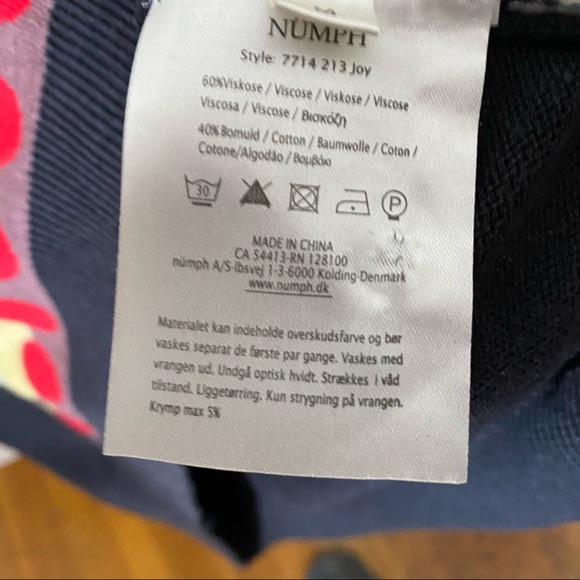 Numph Navy polkadot Cardigan in Size Medium - Picture 9 of 10